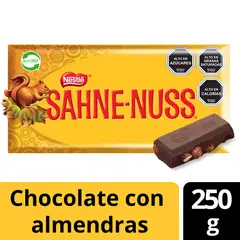 SAHNE NUSS - Chocolate con Almendras Barra 250 g