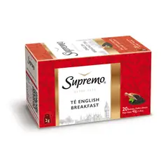 SUPREMO - Té Premium English Breakfas Supremo 20 Un