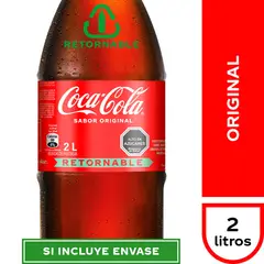 COCA COLA - Bebida Coca Cola Original Retornable 2 L