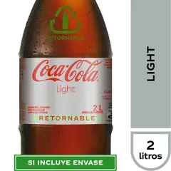 COCA COLA - Bebida Coca Cola Light Retornable 2 L