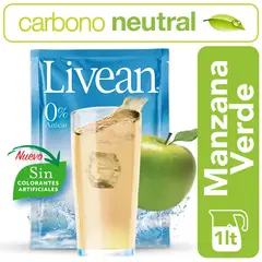 LIVEAN - Bebida Instantánea Sabor Manzana Verde