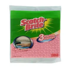 SCOTCH BRITE - Paño Celulosa Ultra Absorbente Scotch Brite 3 Un