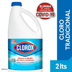 CLOROX - Cloro Clorox Tradicional Botella 2 Lts