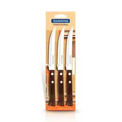 TRAMONTINA - Juego 3 Piezas Cuchillos Asado 5 Tradicional