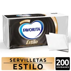 FAVORITA - Servilletas Estilo Favorita 200 un