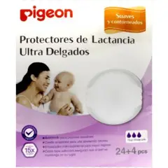 PIGEON - Protectores de Lactancia Ultra Delgados 24+4 24 Un