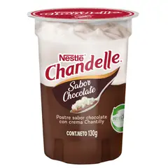 NESTLE - Postre Chandelle Sabor Chocolate con Crema Chantilly Nestle 130 g