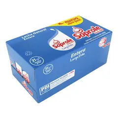 SOPROLE - Pack Leche Entera Natural Soprole 12 x 1 L