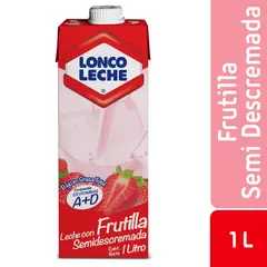 LONCOLECHE - Leche Semidescremada Sabor Frutilla