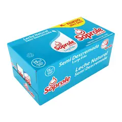 SOPROLE - Pack Leche Semi Descremada Soprole 12 x 1 L