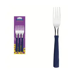 TRAMONTINA - Juego 3 Piezas Tenedor Mesa NK Azul