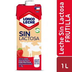 LONCOLECHE - Leche Semidescremada Sin Lactosa Sabor Frutilla