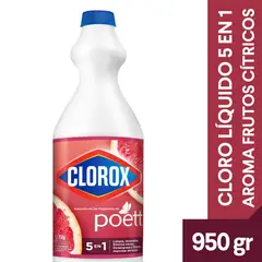 CLOROX - Cloro 5 en 1 Aroma Cítrico 950 gr Clorox