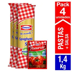 CAROZZI - PACK 3 SPAGHETTI 5 400G  SALSA SACHET