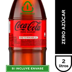 COCA COLA - Bebida Coca Cola Zero Azúcar Retornable 2 L