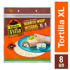 PANCHO VILLA - Tortillas Integral Burritos y Wraps XL 8 Un 380 g