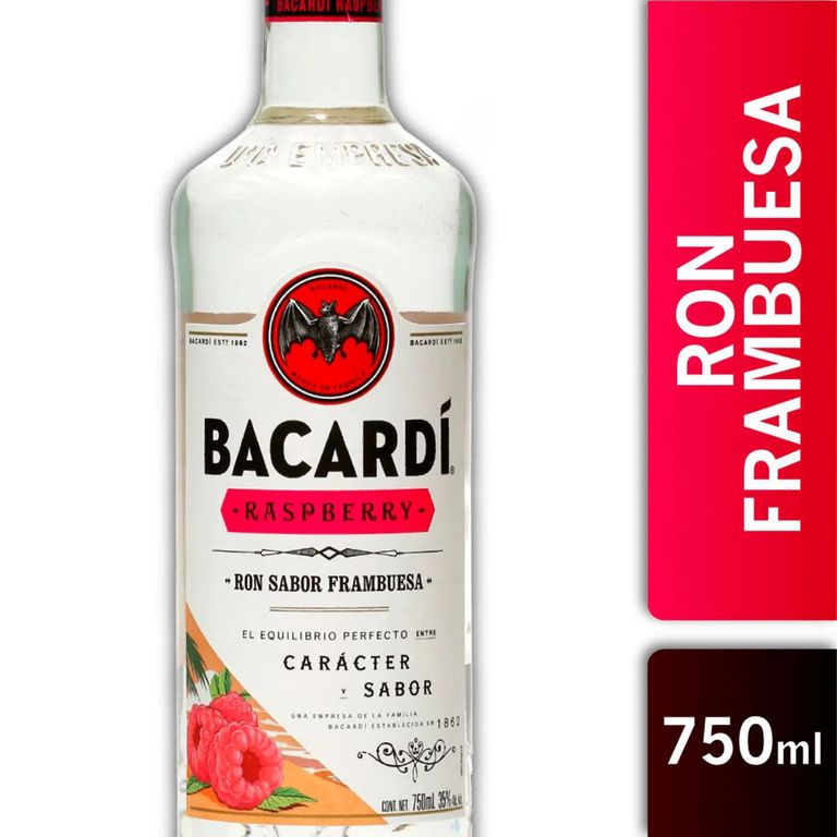 Ron Bacardi Raspberry 35º 750 cc - Tottus - $9.490