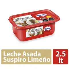 TRENDY - Helado de Leche Sabor Leche Asada y Suspiro Limeño Cassata Trendy 2.5 L
