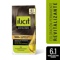 ILICIT - Coloración Permanente 6.1 Rubio Oscuro Ceniza