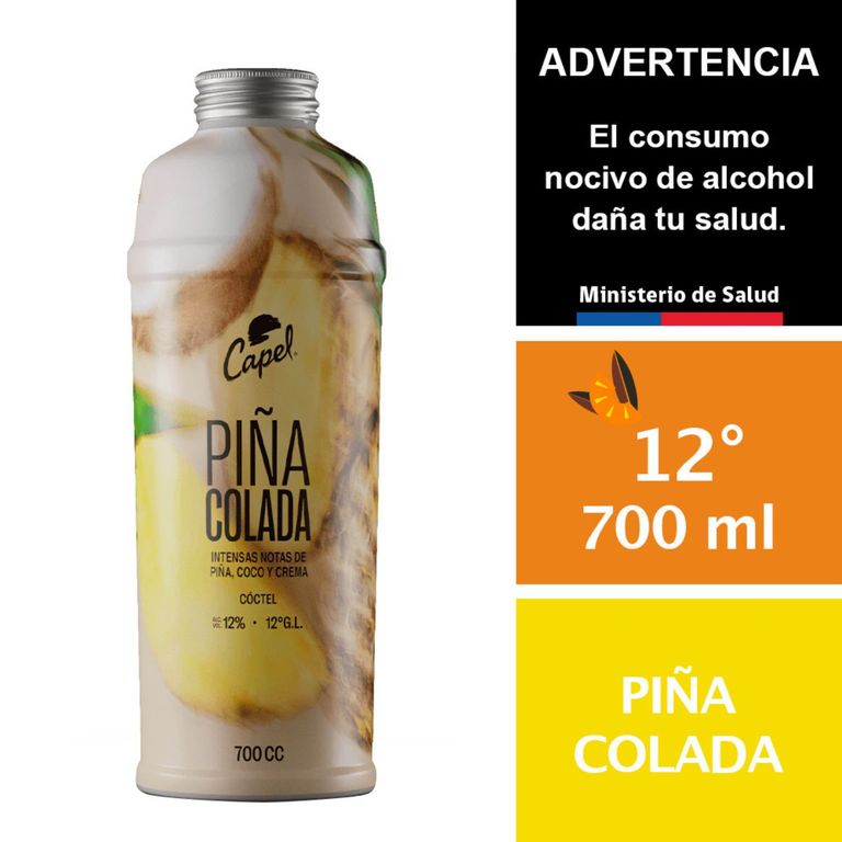 Cóctel Piña Colada Capel 12° 700 cc