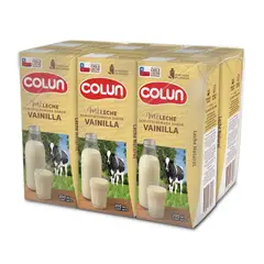 COLUN - Pack Leche Semidescremada Sabor Vainilla