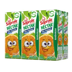 SOPROLE - Pack Néctar de Naranja Sin Azúcar Soprole 6 x 200 ml