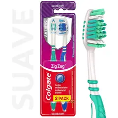 COLGATE - Cepillo de Dientes Zig Zag Suave 2 Un