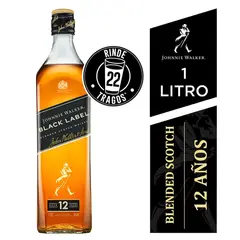 JOHNNIE WALKER - Whisky Black Label 40° Gl 1000 cc