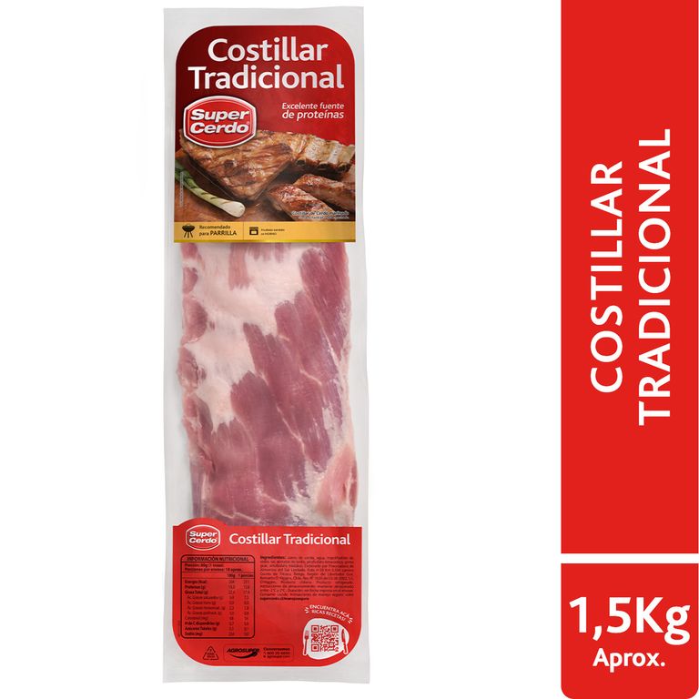 Costillar de Cerdo Tradicional Super Cerdo Peso Variable - Tottus - $10.990