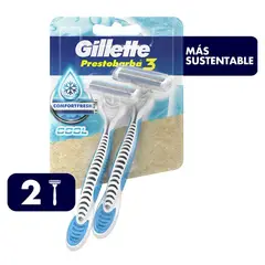 GILLETTE - Máquinas Para Afeitar Prestobarba3 Cool Desechables