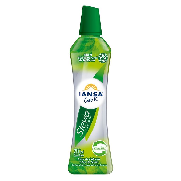 Endulzante Liquido Stevia + Sucralosa Iansa Cero K 250 ml