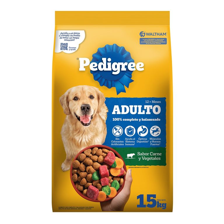 Alimento para Perro Sabor Carne y Vegetales Pedigree 15 Kg