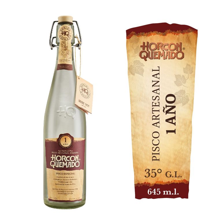 Pisco Horcon Quemado 35° 645 cc - Tottus - $13.390