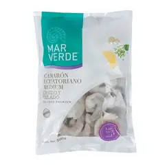 MAR VERDE - Camarón Ecuatoriano Mediano Pelado, Crudo y Sin Cola Mar Verde 500 g