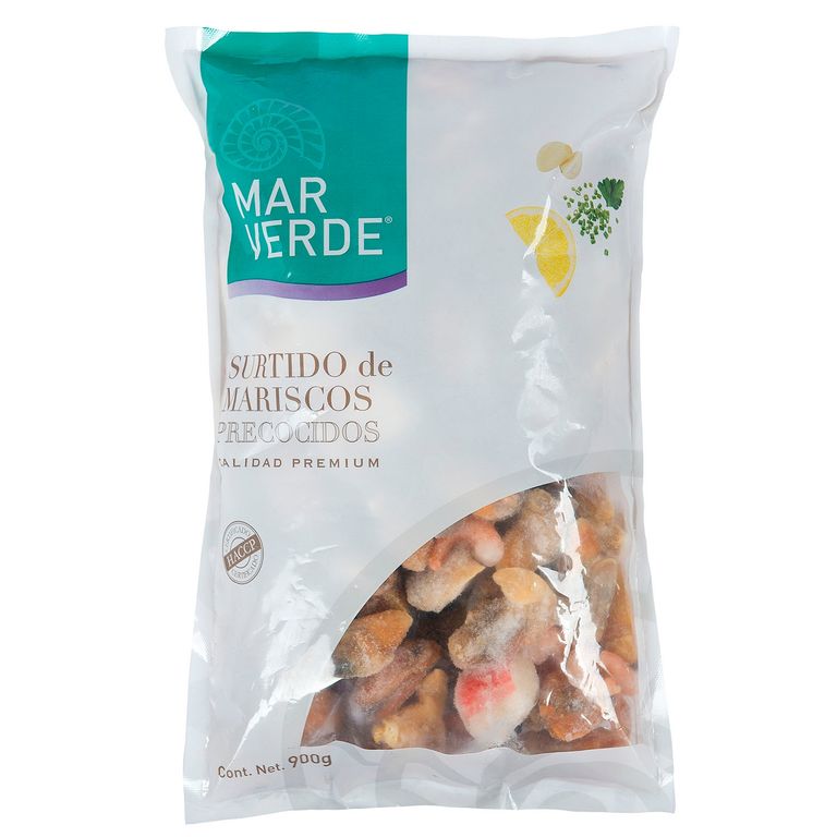 Surtido de Mariscos Precocidos Congelados Mar Verde 900 g - Tottus - $6.850