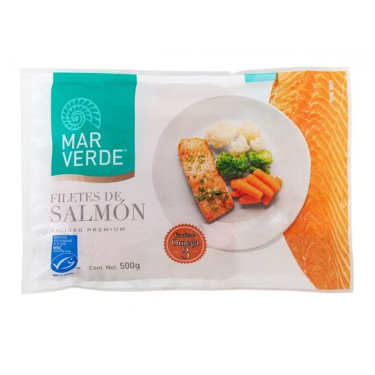 Filetes de Salmón Congelados Mar Verde 500 g - Tottus - $9.150