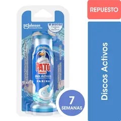 PATO PURIFIC - Repuesto Limpiador de Inodoro Discos Adhesivos Pato Marina 38 g