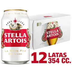 STELLA ARTOIS - CER STE ARTO LAT 4.8G GL 354 CC X 12 UN