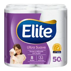 ELITE - Papel Higiénico Elite Doble Hoja 8 x 50 mts