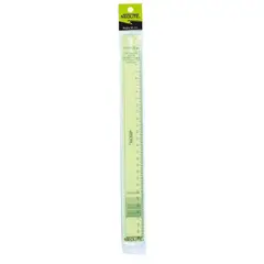NEOLITE - Regla Biselada Transparente Verde 30 cm