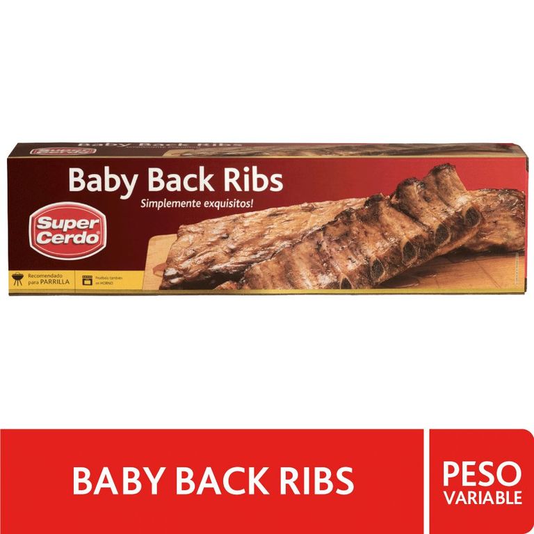 Costillitas de Cerdo Baby Backs Ribs Super Cerdo 1 Kg - Tottus - $13.590