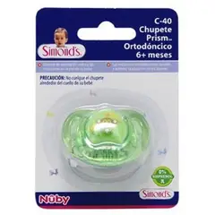 SIMONDS - Chupete Prisma Ortodóncico Silicona + 6 Meses