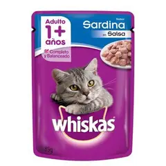 WHISKAS - ALIMENTO HUMEDO SARDINA WHISKAS 85GR KL