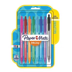 PAPER MATE - Kit 8 Bolígrafos Ballpoint Colores Surtidos