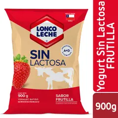 LONCOLECHE - Yogurt Bolsa sin Lactosa Frutilla