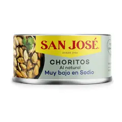 SAN JOSE - Choritos al Natural Bajo en Sodio San Jose 190 g
