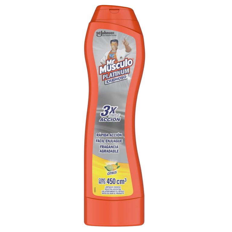 Limpiador Mr Musculo Platinum Crema Citrus 450 ml UN