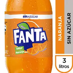 FANTA - Bebida Fanta Sin Azúcar 3 L