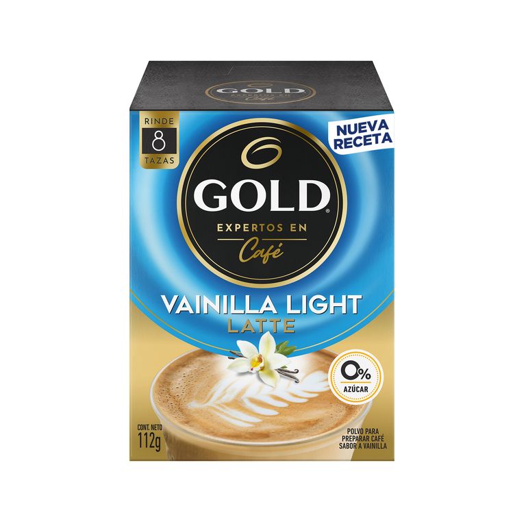 Cafe Instantaneo Light Gold Sabor Vainilla Latte 8 Un 112 GR