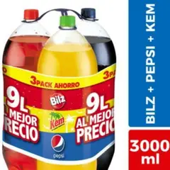 PEPSI - Pack Bebidas + Bilz + Kem 3 x 3 L